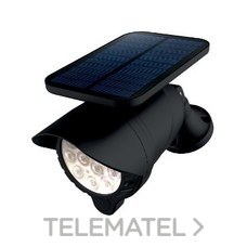 Foco pica jardín para pared LED solar RGB