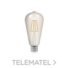 Lámpara Vintage ST64 edison 8W E27 ámbar 3200K