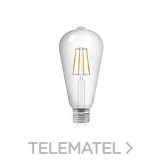 Lámpara Vintage ST64 edison 8W E27 transparente 2700K