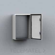Armario con placa MAS 800x600x260 acero dulce RAL7035
