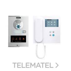 Kit video placa CITY ONE-TO-ONE y monitor VEO WIFI DUOX PLUS 1L con pantalla 4,3? en plástico ABS de alto impacto