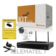 KIT 2BNVR2W C/NVR 2 BULLET WIFI 1080P