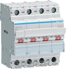 Interruptor modular corte SB 4P 40A