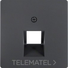 Placa central toma teléfono RED Q.1/Q3 antracita