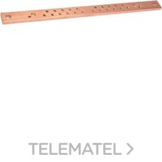 Pletina cobre roscada M6 30x10 430mm