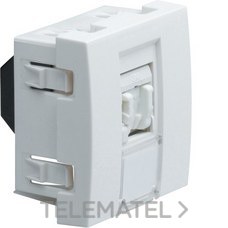 Toma RJ45 categoría 6 UTP SYSTO con 2 módulo blanco