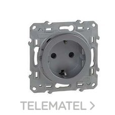 BASE 2P+TTL 16A C/SEGURIDAD ALUMINIO