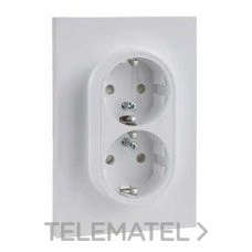 BASE SCHUKO DOBLE 16A C/SEGURIDAD