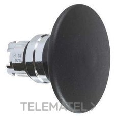 Cabeza pulsador seta diámetro 22 60mm negra embellecedor metálico