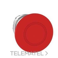 Cabeza pulsador seta diámetro 40 pulsar - tirar roja embellecedor metálico