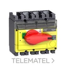 Interruptor INTERPACT INV250 3P con tapa amarilla empotrable roja