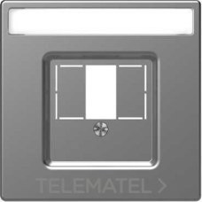 Tapa para el mecanismo de conector multimedia en policarbonato mate de color aluminio D-LIFE