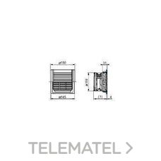 VENTILADOR 300m3/h 230V IP54