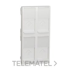 TAPA CUADRUPLE RJ45 KEYSTONE POLAR