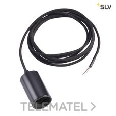 Luminaria suspensión FITU E27 circular 60W 2.5m negro